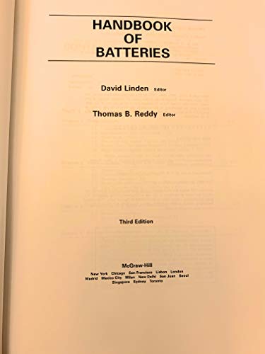 Handbook Of Batteries