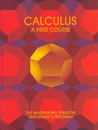 Calculus: A First Course