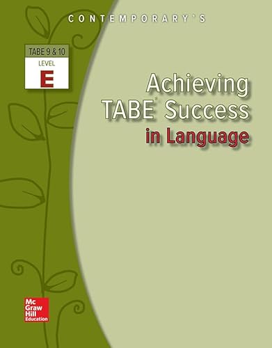 Achieving TABE Success In Language, Level E Workbook (Achieving TABE Success for TABE 9 & 10)