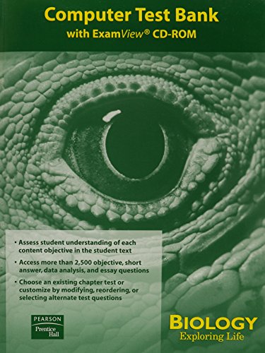 Computer Test Bank With Exam View Book And Cd-rom - Teacher's Edition: Biology - Exploring Life
