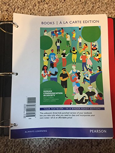 Human Communication in Society, Books a la Carte Edition