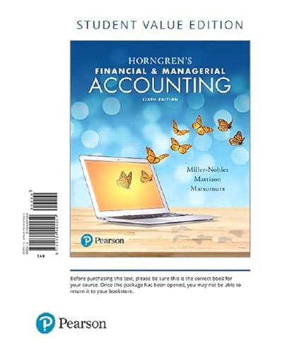 Horngren's Financial & Managerial Accounting