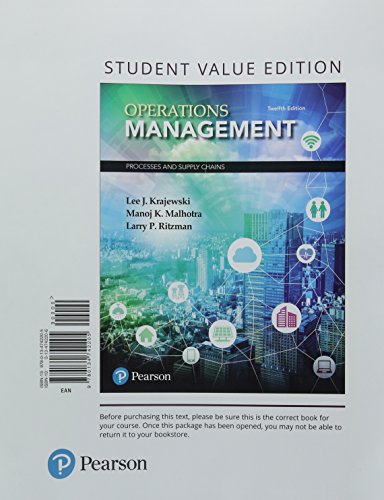 Operations Management: Processes and Supply Chains