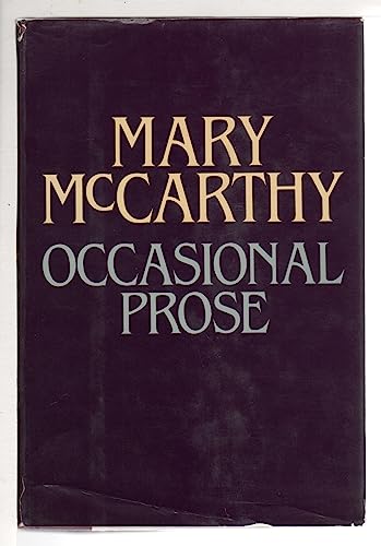 Occasional Prose: Essays