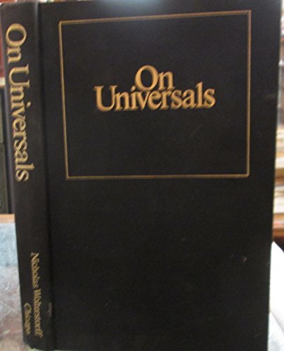 On Universals: An Essay in Ontology