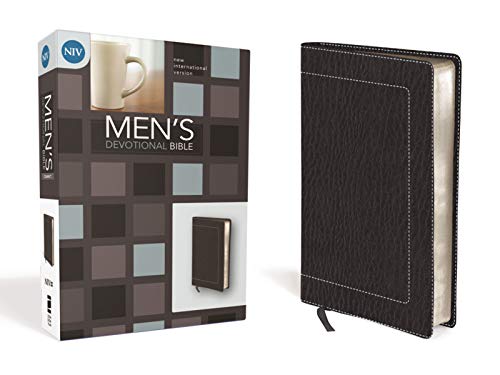 NIV, Men's Devotional Bible, Compact, Leathersoft, Black
