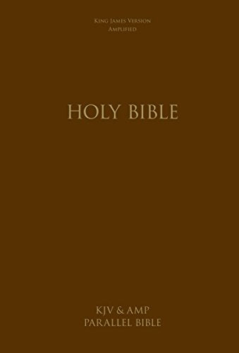 KJV, Amplified, Parallel Bible, Large Print, Hardcover, Red Letter Edition: Two Bible Versions Together for Study and Comparison