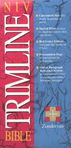 NIV Trimline Bible, Snap Flap, Burgundy
