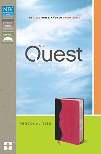NIV, Quest Study Bible, Personal Size, Leathersoft, Gray/Pink: The Question and Answer Bible