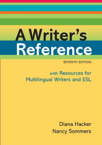 A Writer's Reference with Resources for Multilingual Writers and ESL