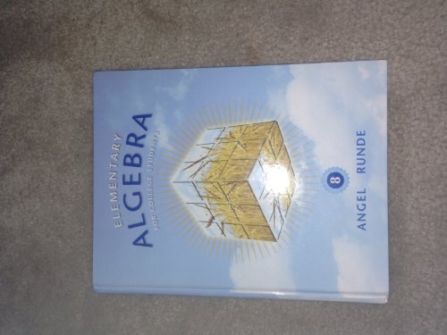 Elementary Algebra for College Students (8th Edition)