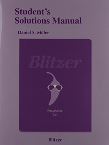 Student's Solutions Manual for Precalculus