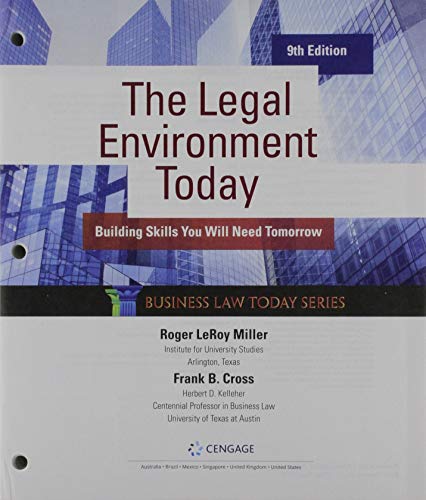 Bundle: The Legal Environment Today, Loose-leaf Version, 9th + MindTap 1 term Printed Access Card