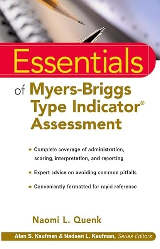 Essentials of Myers-Briggs Type Indicator Assessment (Essentials of Psychological Assessment Series)