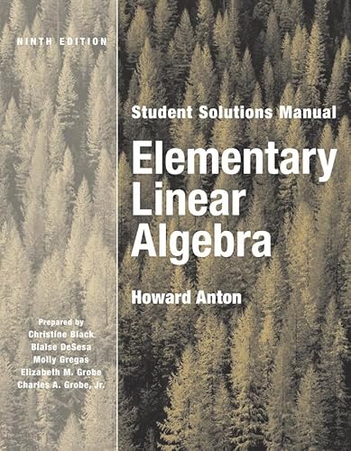 Elementary Linear Algebra, Student Solutions Manual