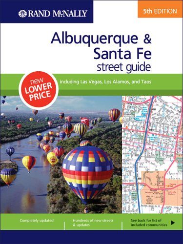 Rand McNally 5th Edition Albuquerque & Santa Fe street guide including Las Vegas, Los Alamos, and Taos