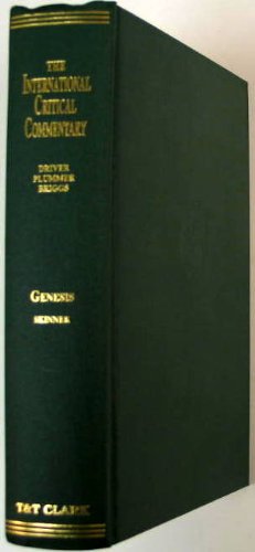 A Critical and Exegetical Commentary on Genesis
