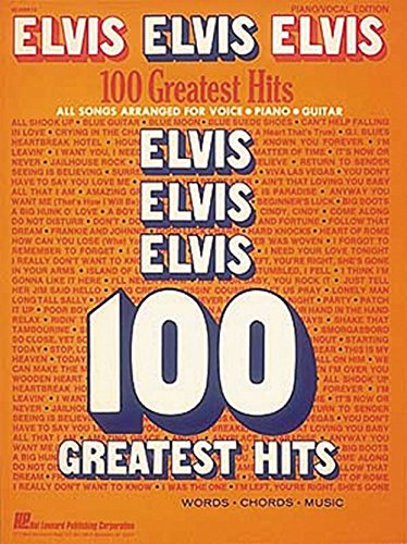 Elvis Presley 100 Greatest Hits Sheet Music | Piano, Vocal, Guitar Songbook | Classic Rock and Roll Music Book for Beginners and Advanced Players | Includes Easy Chords and Lyrics