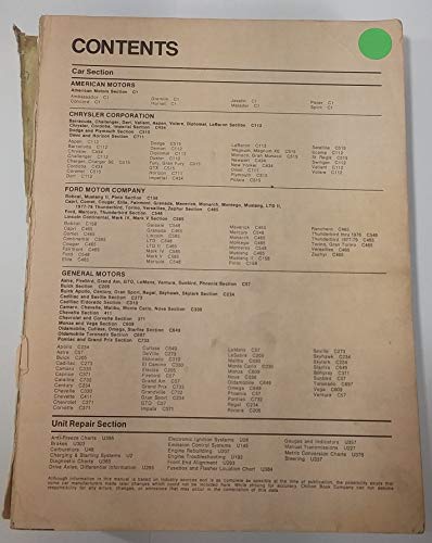 Chilton's Auto Repair Manual, 1972-1979