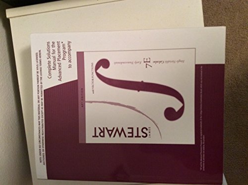 Complete Solutions Manual for Single Variable Calculus: Early Transcendentals, 7th Edition