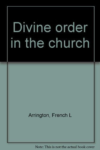 Divine order in the church