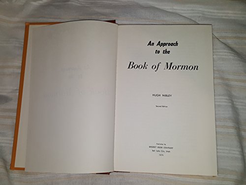 An Approach to the Book of Mormon