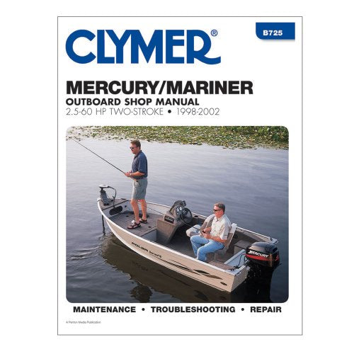 Clymer Mercury/Mariner 2.5-60 HP Two-Stroke Outboards, 1998-2002, B725