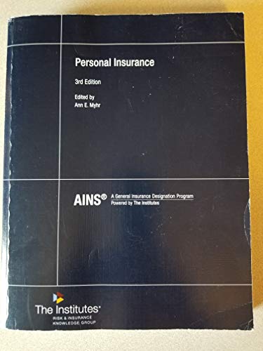 AINS 22 Personal Insurance 3rd Edition