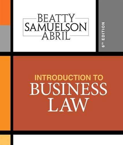 Introduction to Business Law (MindTap Course List)