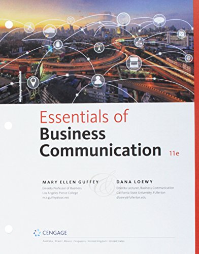 Bundle: Essentials of Business Communication, Loose-leaf Version, 11th + MindTap Business Communication, 1 term (6 months) Printed Access Card