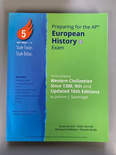 Fast Track to a 5 - Preparing for the AP European History Exam - Western Civilization Since 1300 - Updated 10th Edition
