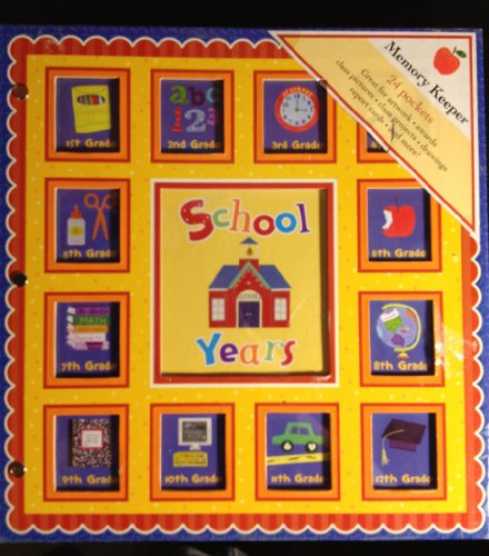 New Seasons, School Years Memories Keepsake Book Album, Red Scallop 24 Pockets