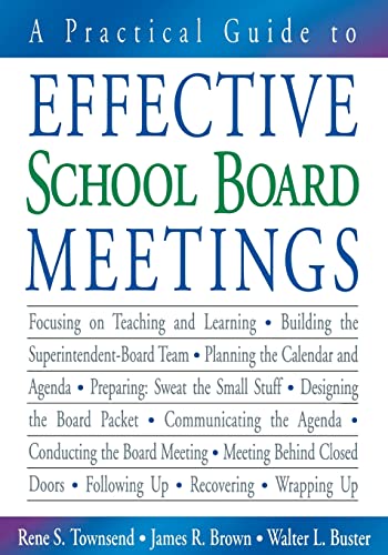 A Practical Guide to Effective School Board Meetings