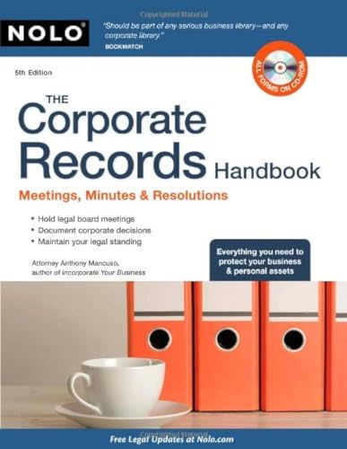 The Corporate Records Handbook: Meetings Minutes & Resolutions