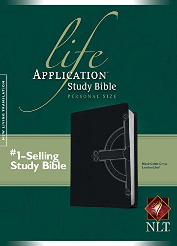 NLT Life Application Study Bible, Second Edition, Personal Size, Celtic Cross Edition (LeatherLike, Black)