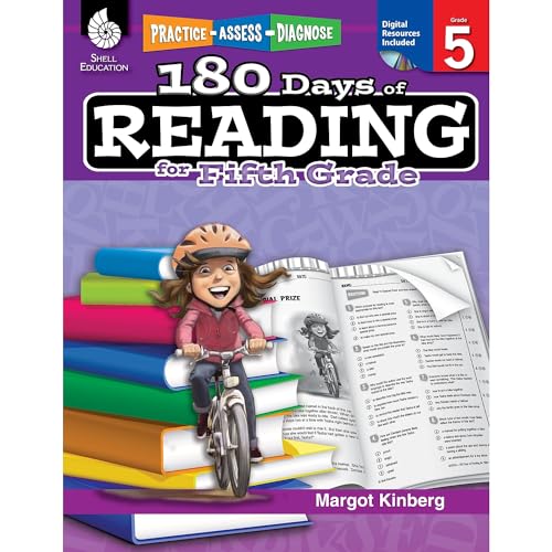 180 Days of Reading: Grade 5 - Daily Reading Workbook for Classroom and Home, Reading Comprehension and Phonics Practice, School Level Activities Created by Teachers to Master Challenging Concepts