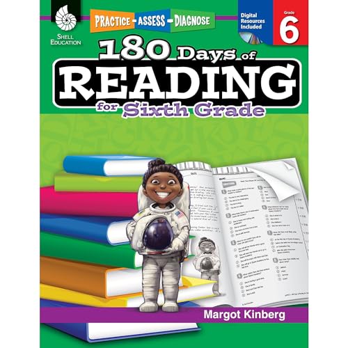 180 Days of Reading: Grade 6 - Daily Reading Workbook for Classroom and Home, Reading Comprehension and Phonics Practice, School Level Activities Created by Teachers to Master Challenging Concepts