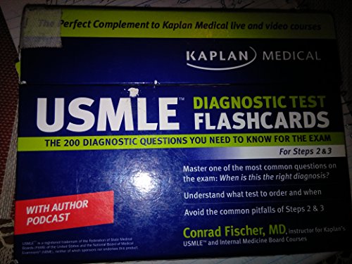 Kaplan Medical USMLE Diagnostic Test Flashcards: The 200 Diagnostic Test Questions You Need to Know for the Exam for Steps 2 & 3