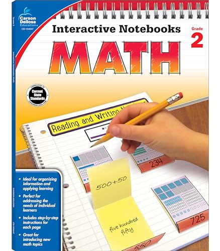 Carson Dellosa | Math Interactive Notebook | 2nd Grade, 96pgs