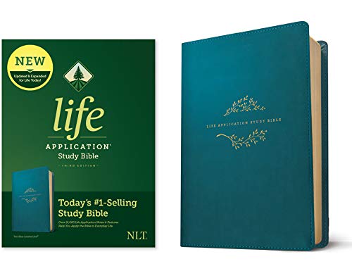 NLT Life Application Study Bible, Third Edition (LeatherLike, Teal Blue) Tyndale NLT Bible with Updated Notes and Features, Full Text New Living Translation
