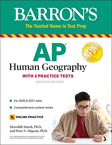 AP Human Geography: with 3 Practice Tests (Barron's Test Prep)