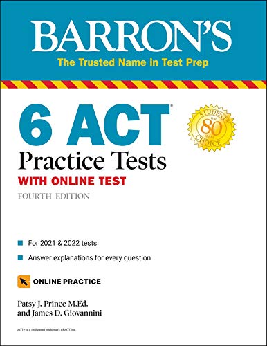 6 ACT Practice Tests with Online Test (Barron's Test Prep)