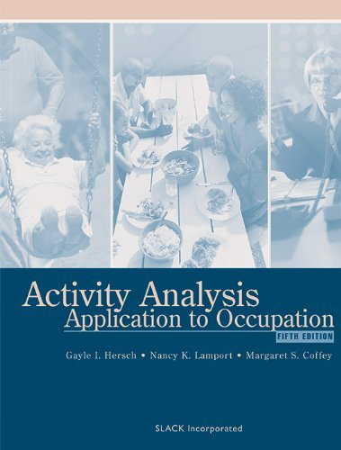 Activity Analysis: Application to Occupation