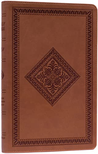 ESV Thinline Bible, TruTone, Tan, Diamond Design, Red Letter Text