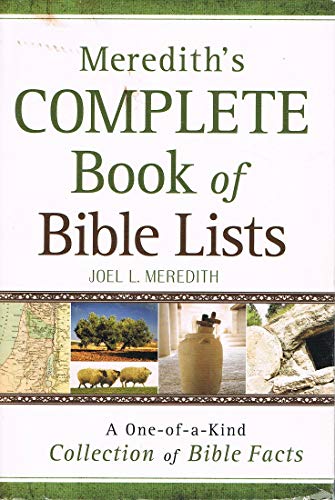 Meredith's Complete Book of Bible Lists a One of a Kind Collection of Bible Facts