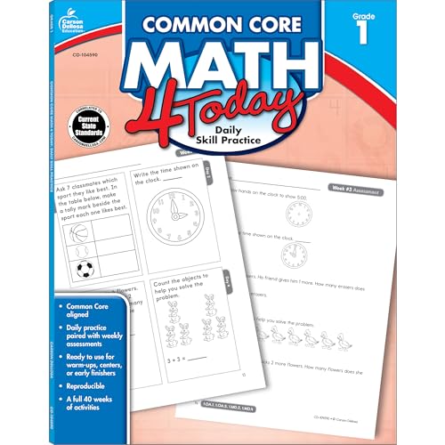 Carson Dellosa | Common Core Math 4 Today Workbook | 1st Grade, 96pgs (Common Core 4 Today)