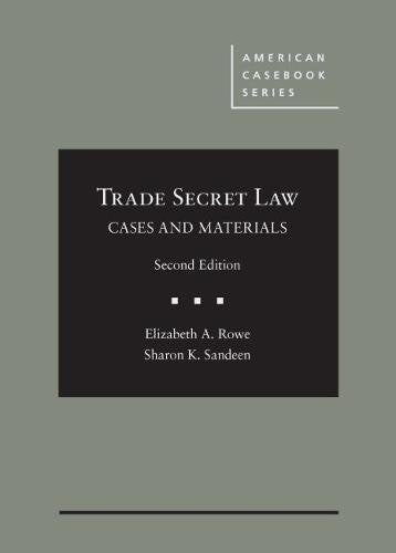 Cases and Materials on Trade Secret Law (American Casebook Series)