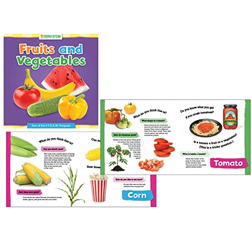 Garden Learning Grow with STEAM Board Book, Fruits and Vegetables