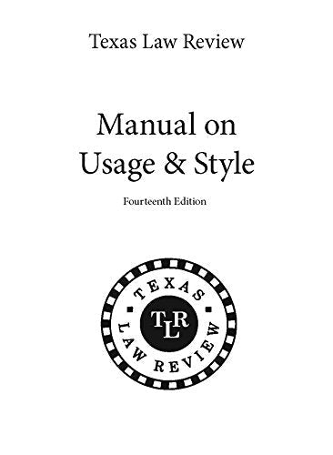 Manual on Usage & Style 14th Edition (2017)