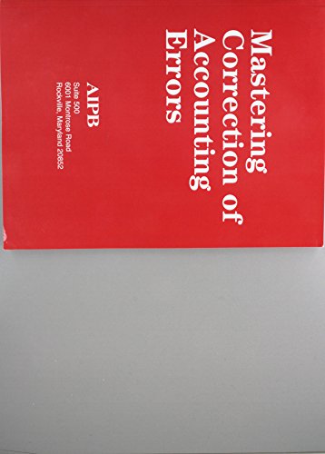 Mastering Correction of Account Errors (Professional Bookkeeping Certification)